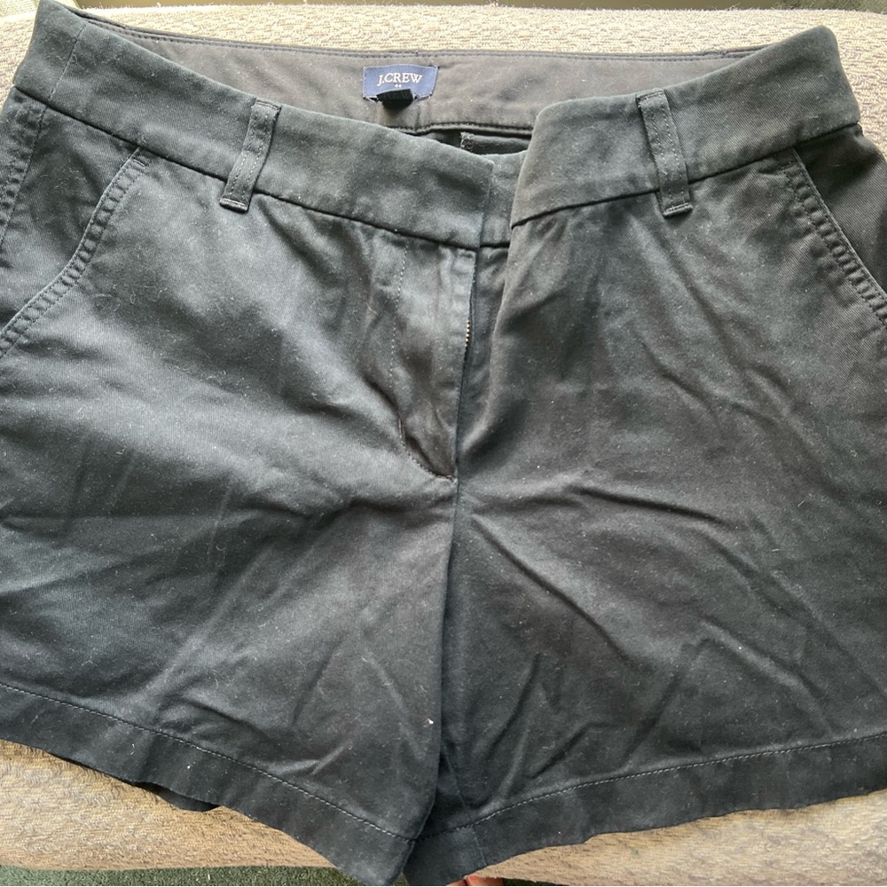 J Crew ladies black chino shorts